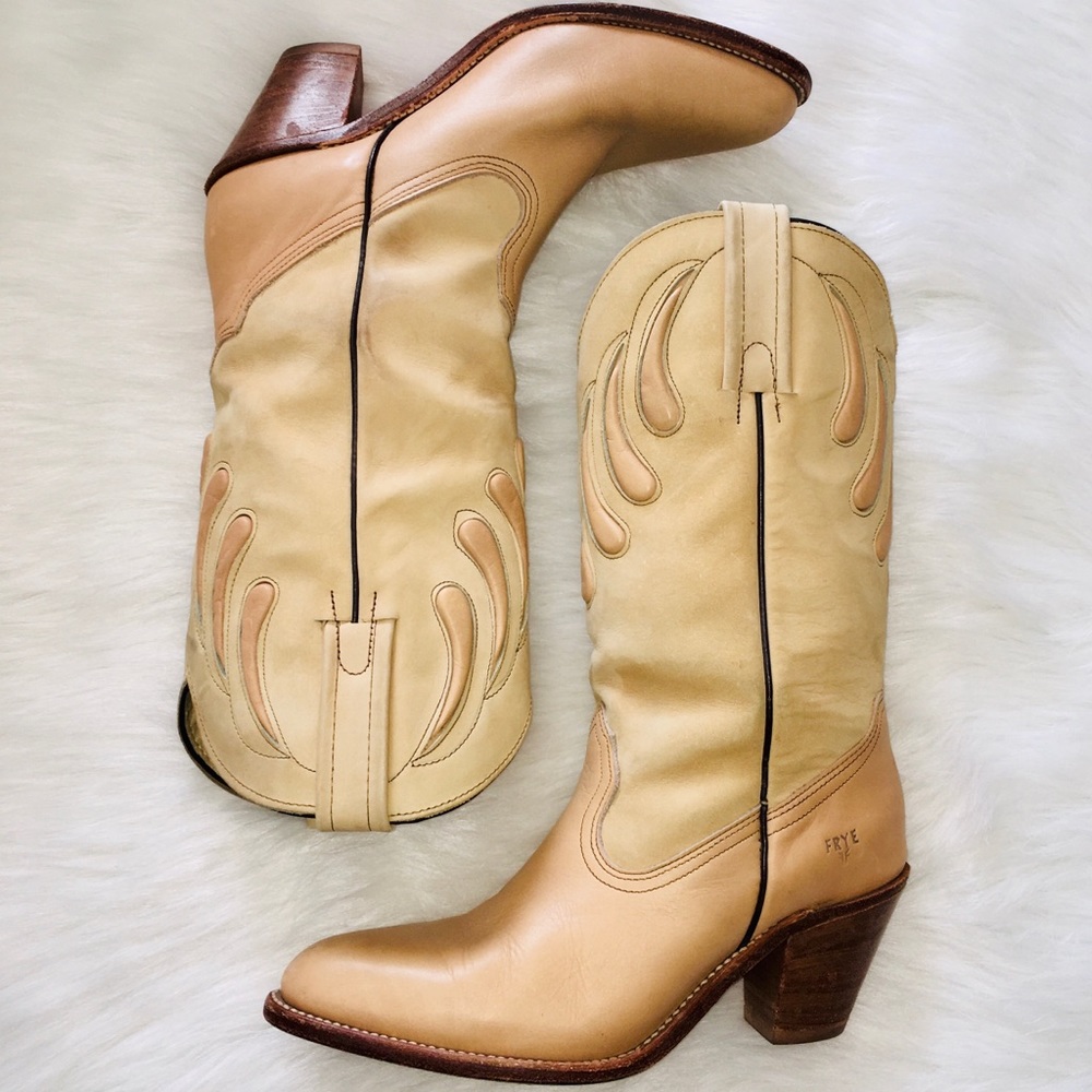 Frye Cowboy Bear Claw Boots RARE Womens 10 Western